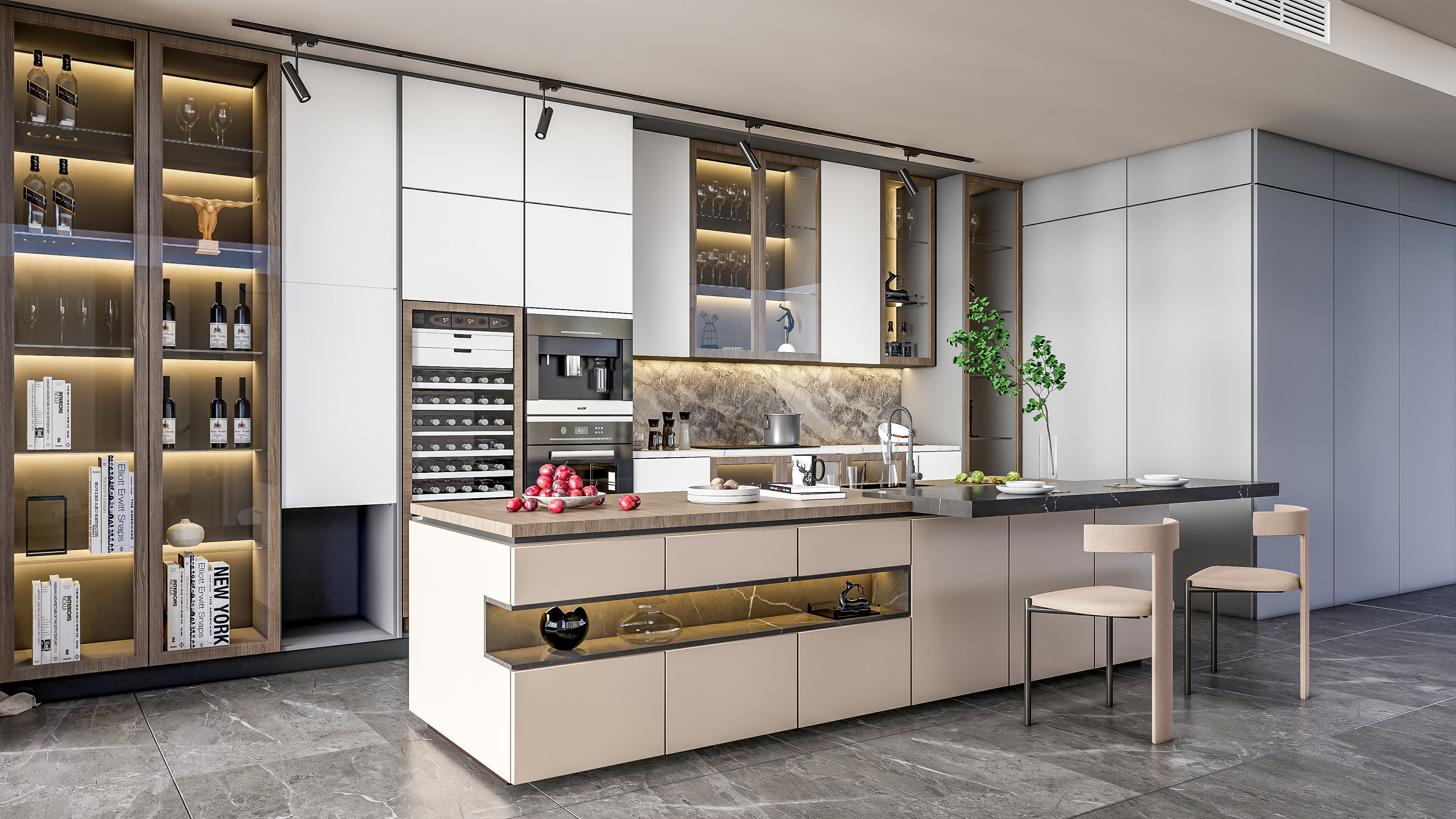 Kitchen Modern interior  0057 3D model_3