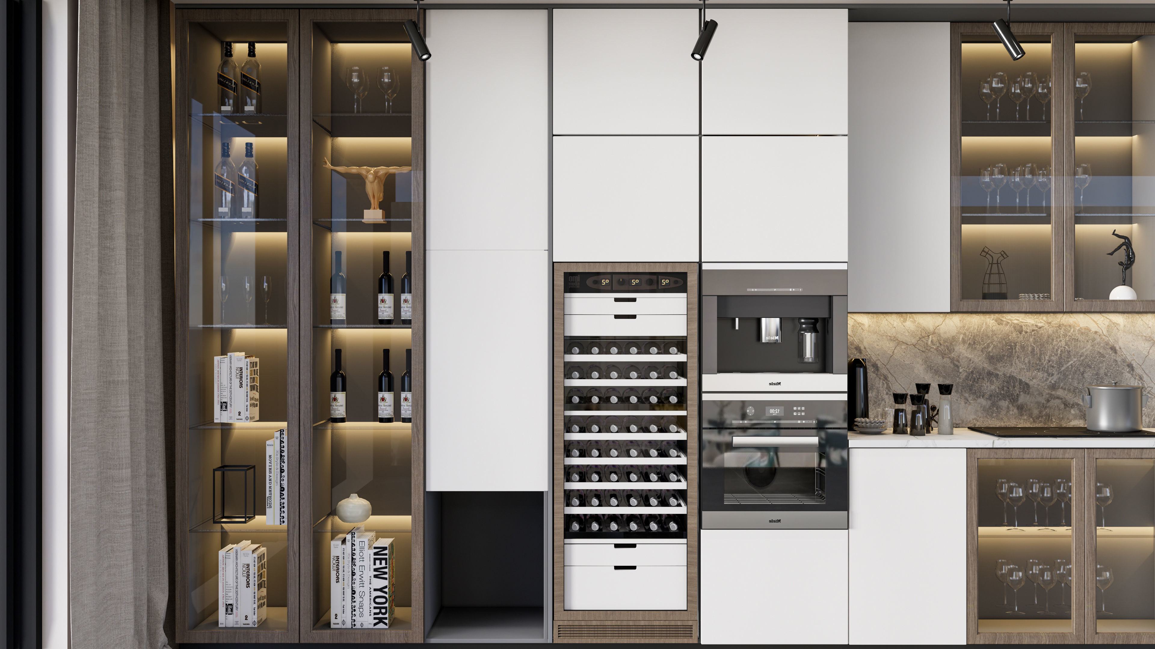 Kitchen Modern interior  0057 3D model_8