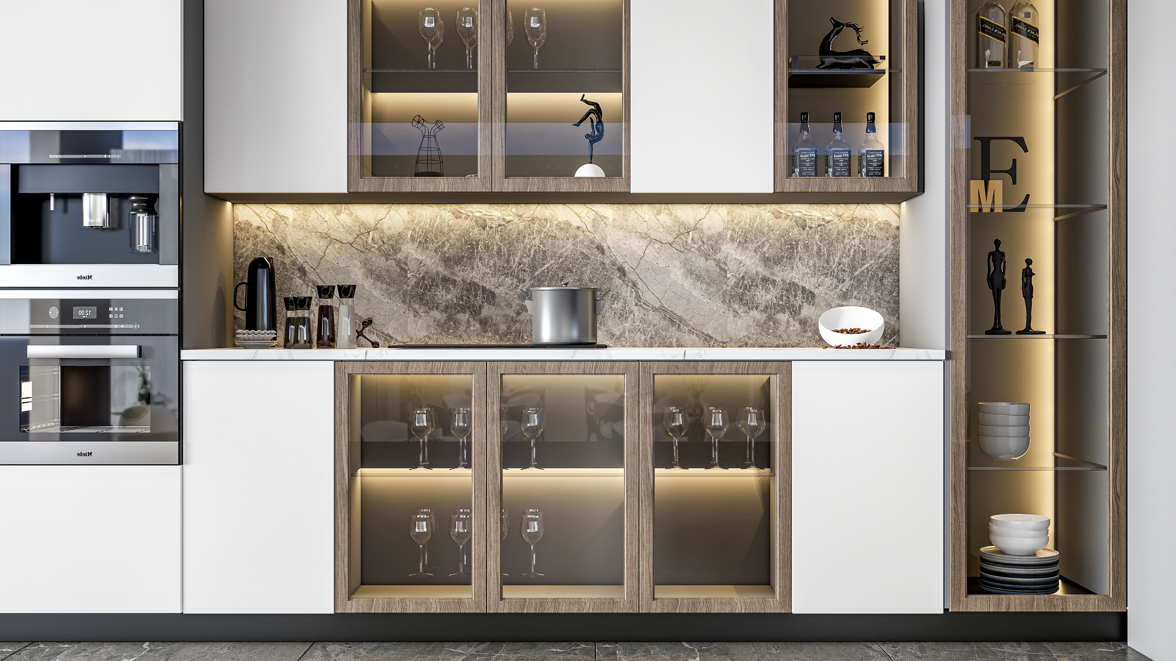 Kitchen Modern interior  0057 3D model_19