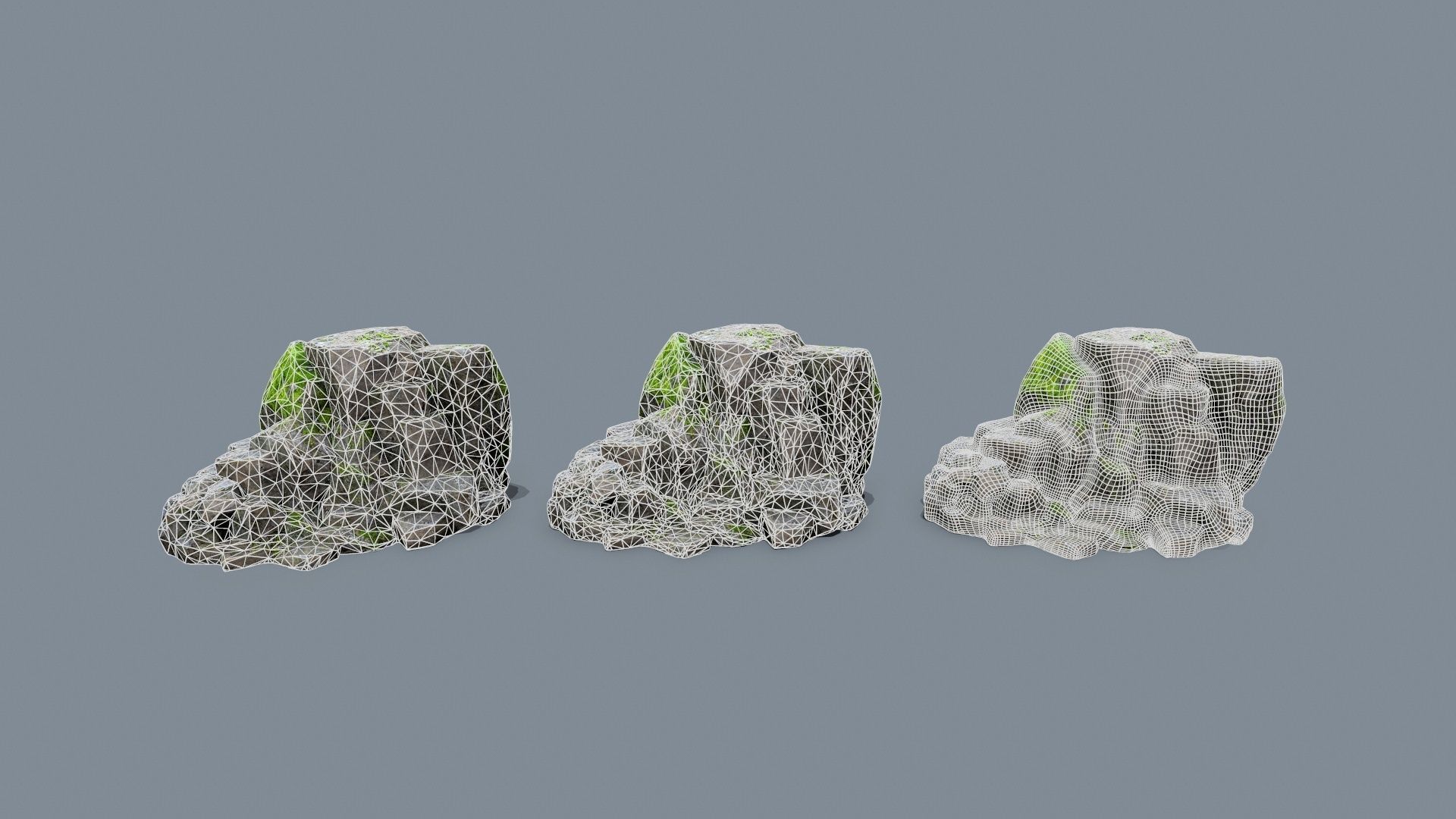 forest rocks Low-poly 3D model_13