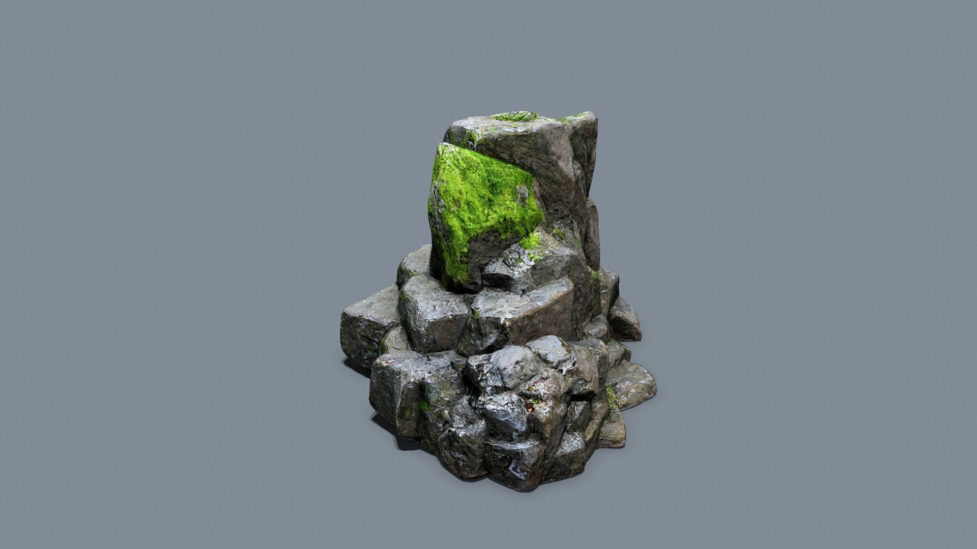 forest rocks Low-poly 3D model_9