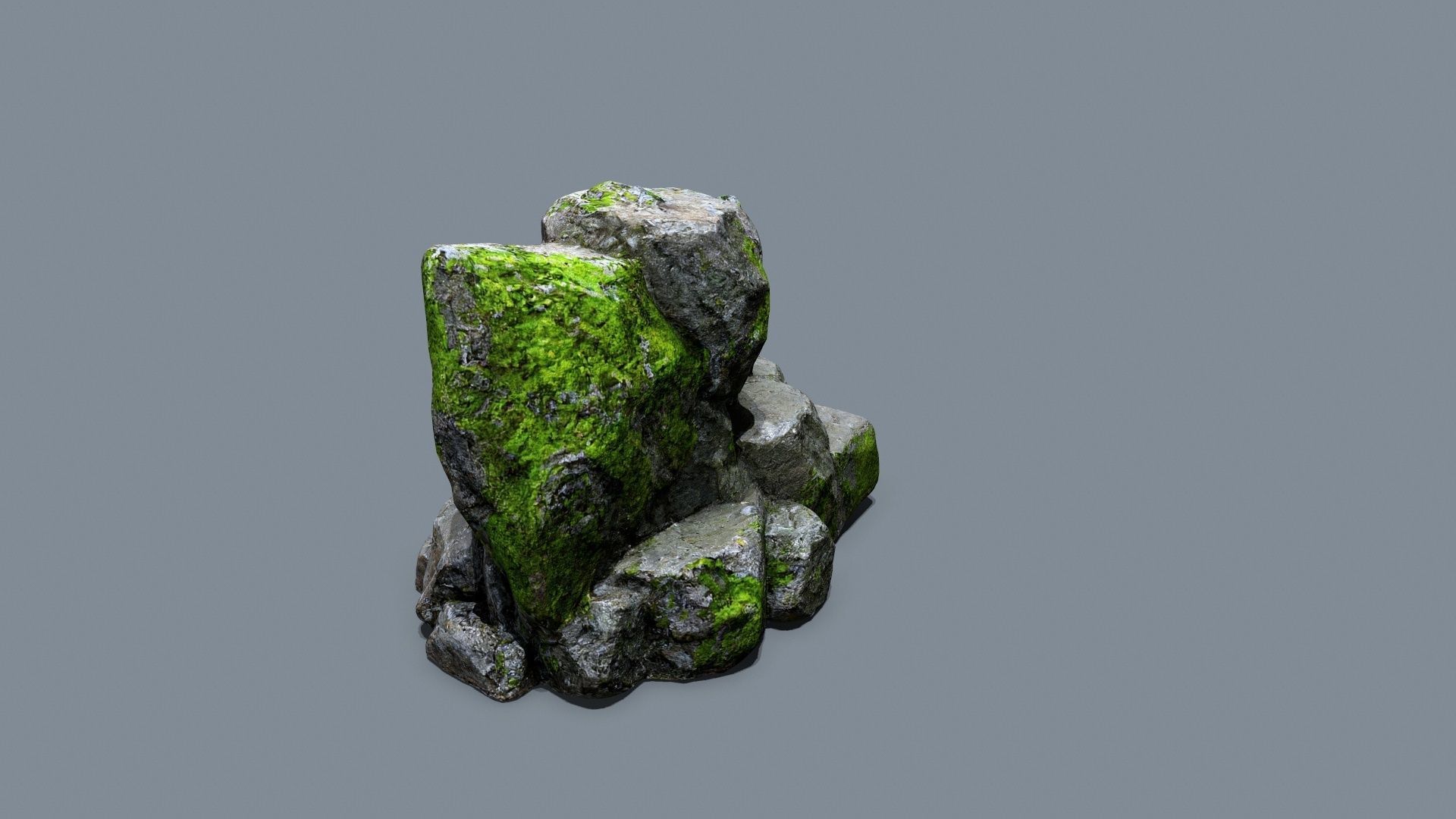 forest rocks Low-poly 3D model_5