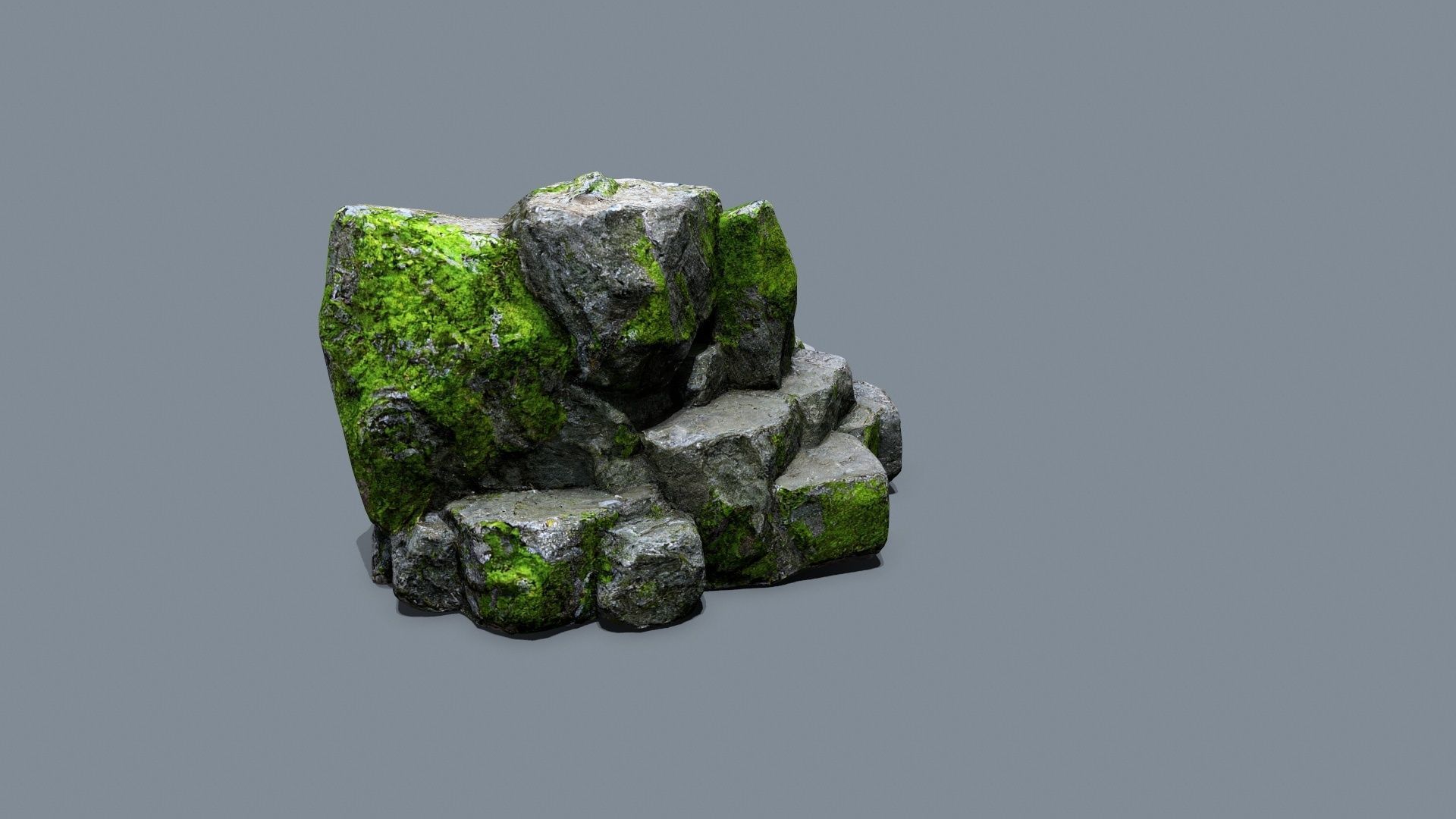 forest rocks Low-poly 3D model_8