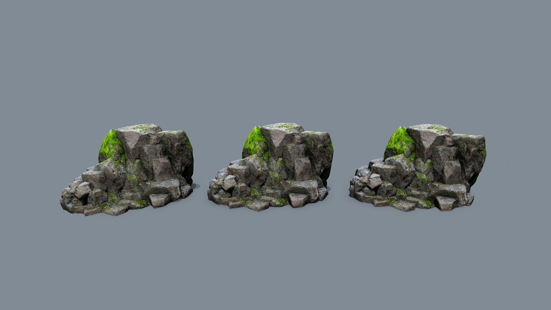 forest rocks Low-poly 3D model_11