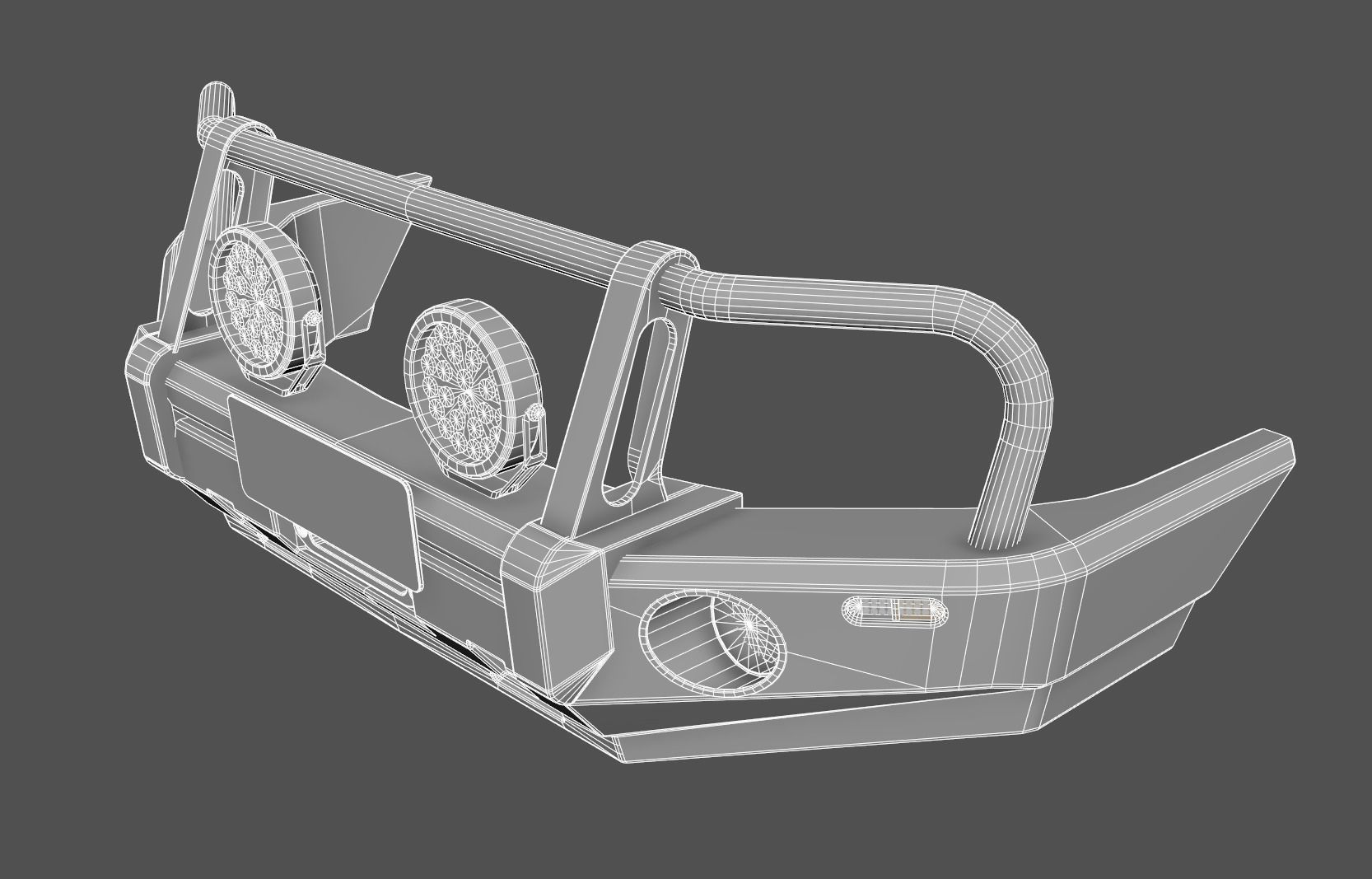 Holden Trabilazer Bullbar Low-poly 3D model_16