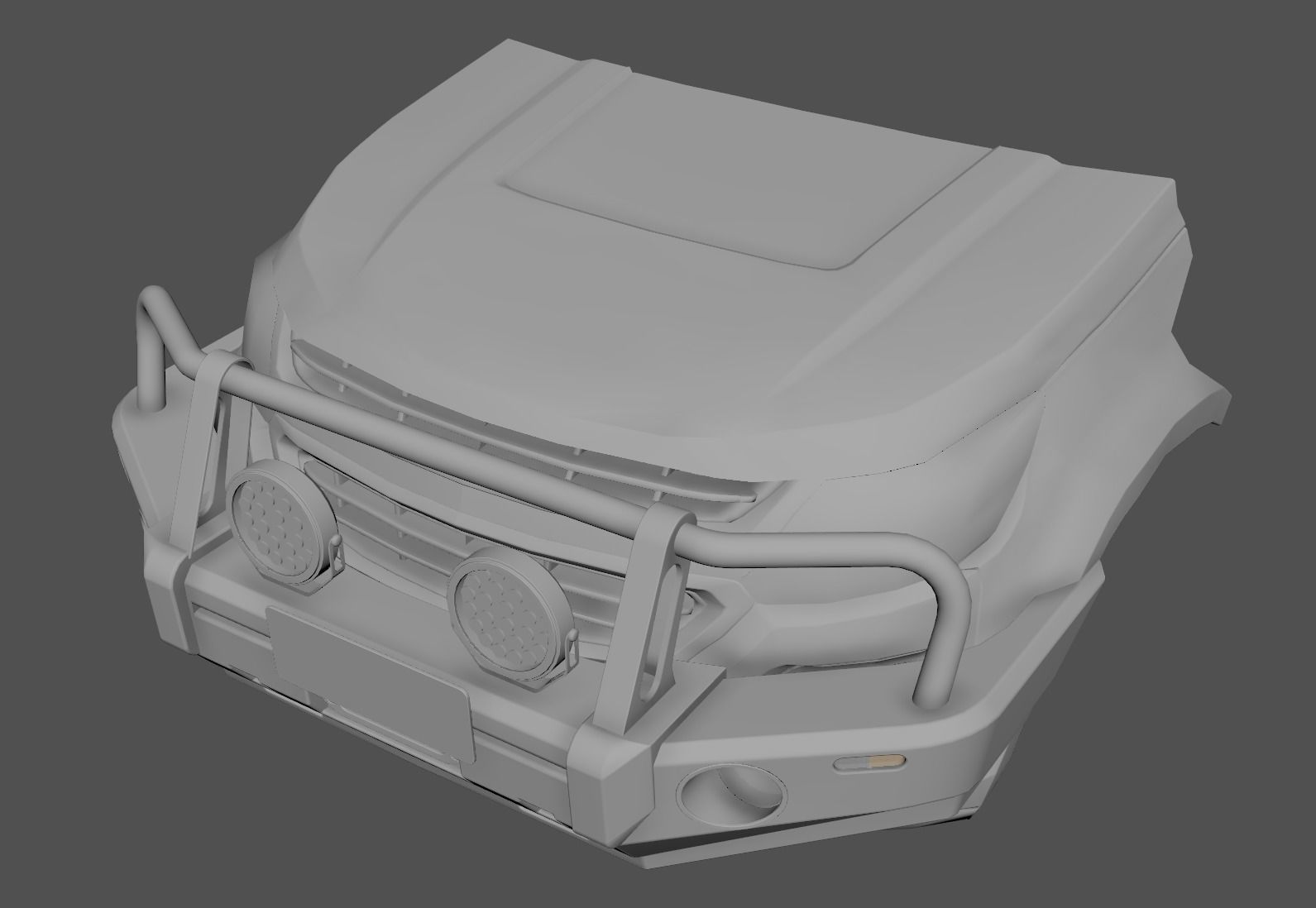 Holden Trabilazer Bullbar Low-poly 3D model_8