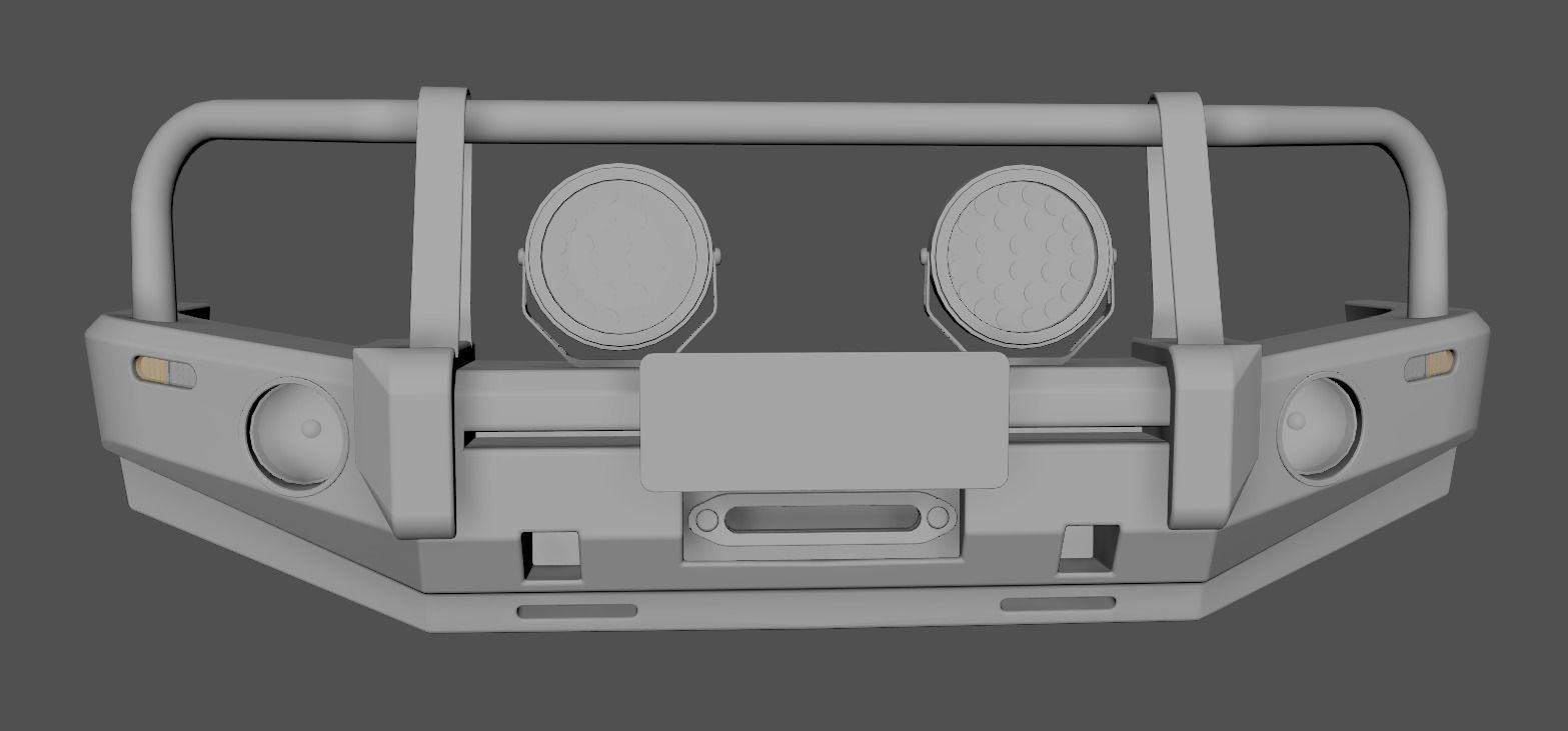 Holden Trabilazer Bullbar Low-poly 3D model_9