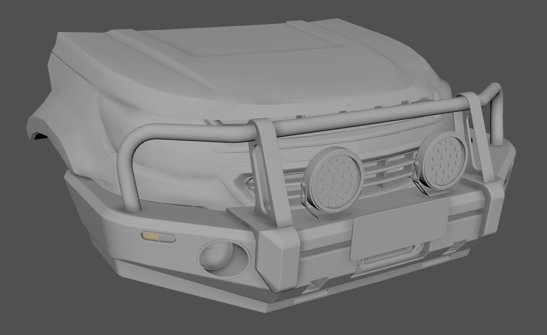 Holden Trabilazer Bullbar Low-poly 3D model_6