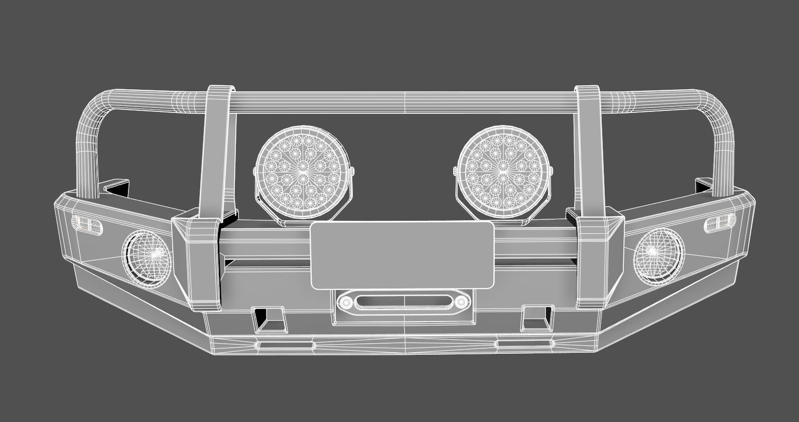 Holden Trabilazer Bullbar Low-poly 3D model_15