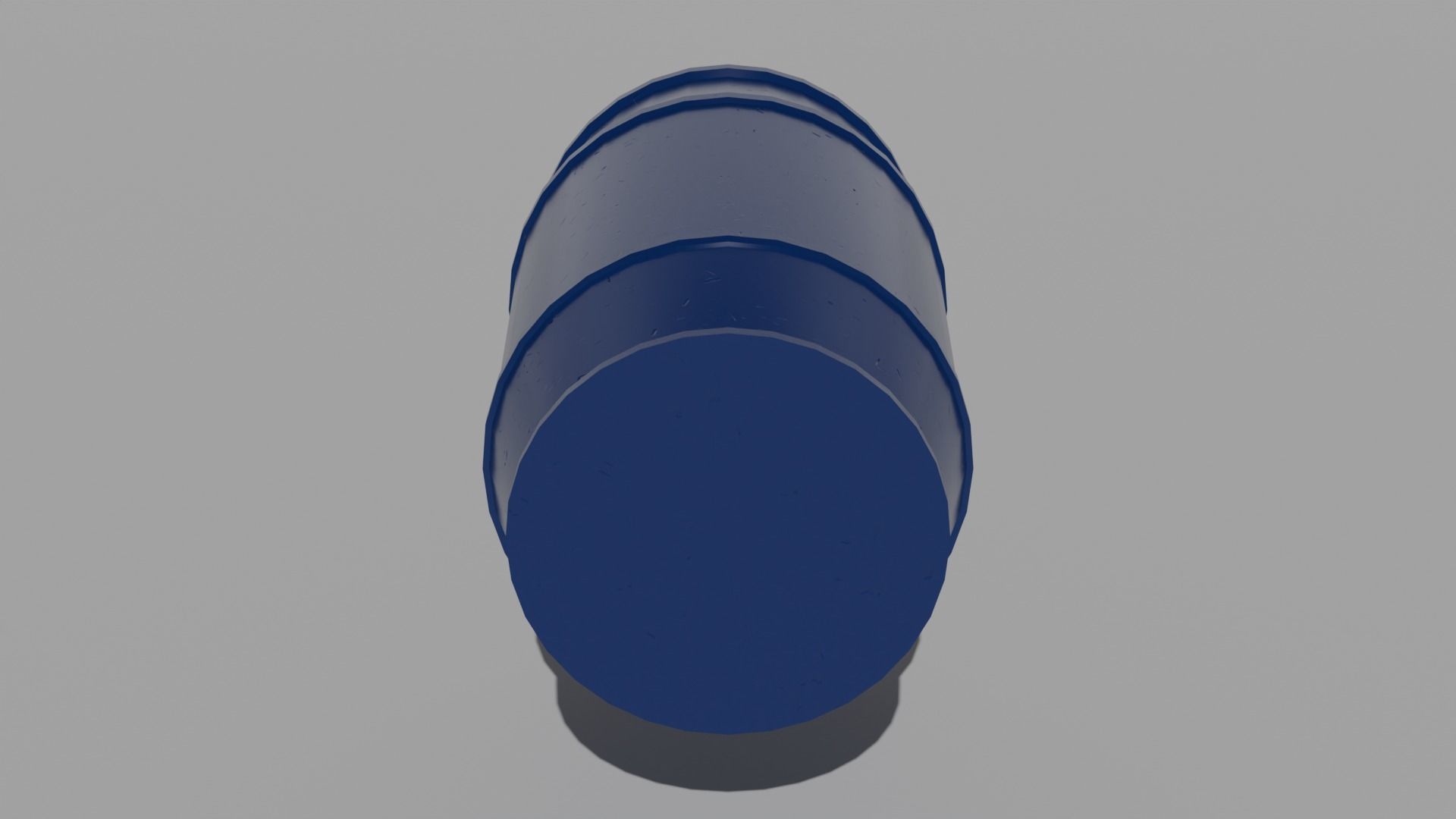 Plastic Barrel Low-poly 3D model_3