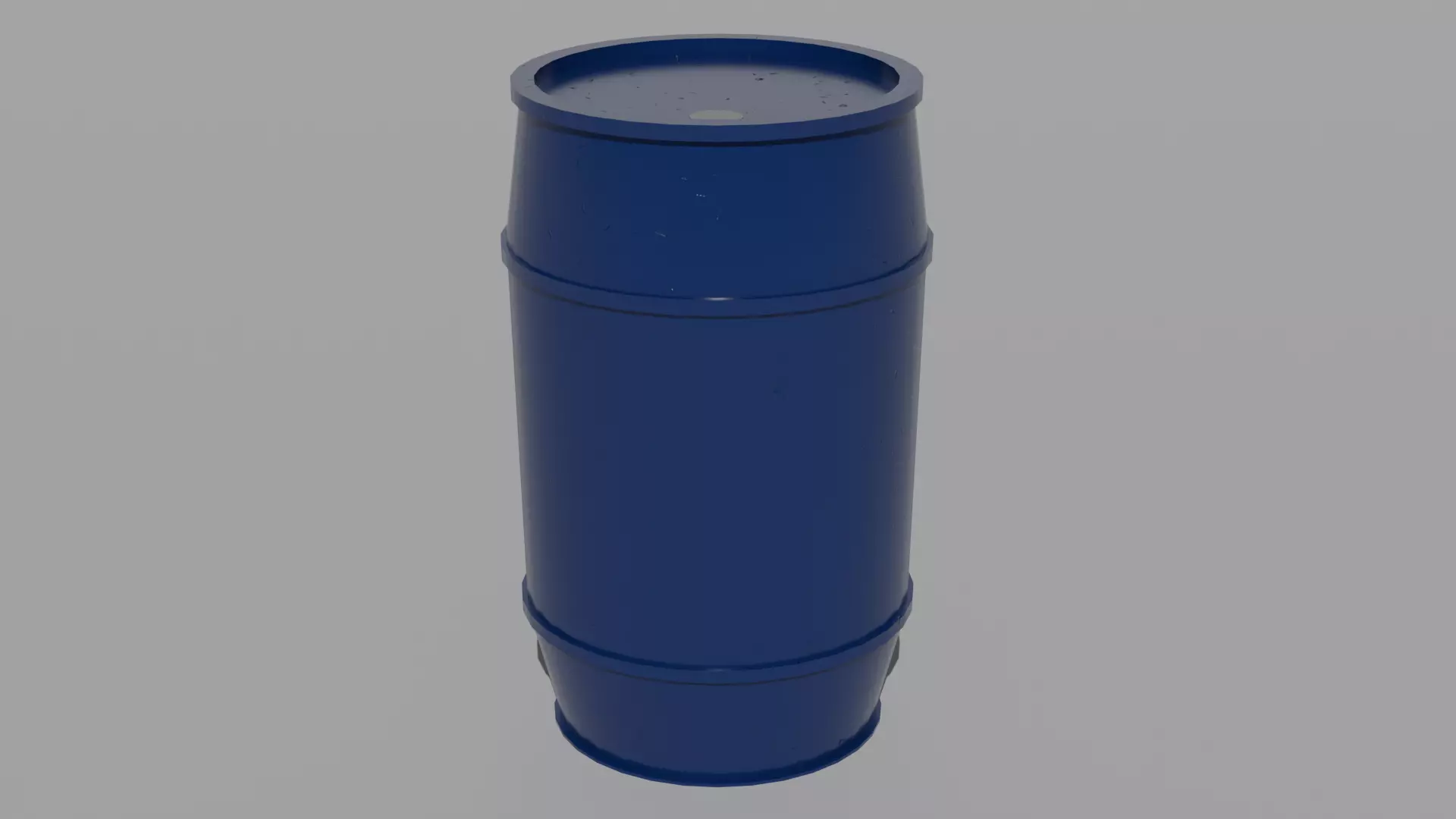 Plastic Barrel Low-poly 3D model_0