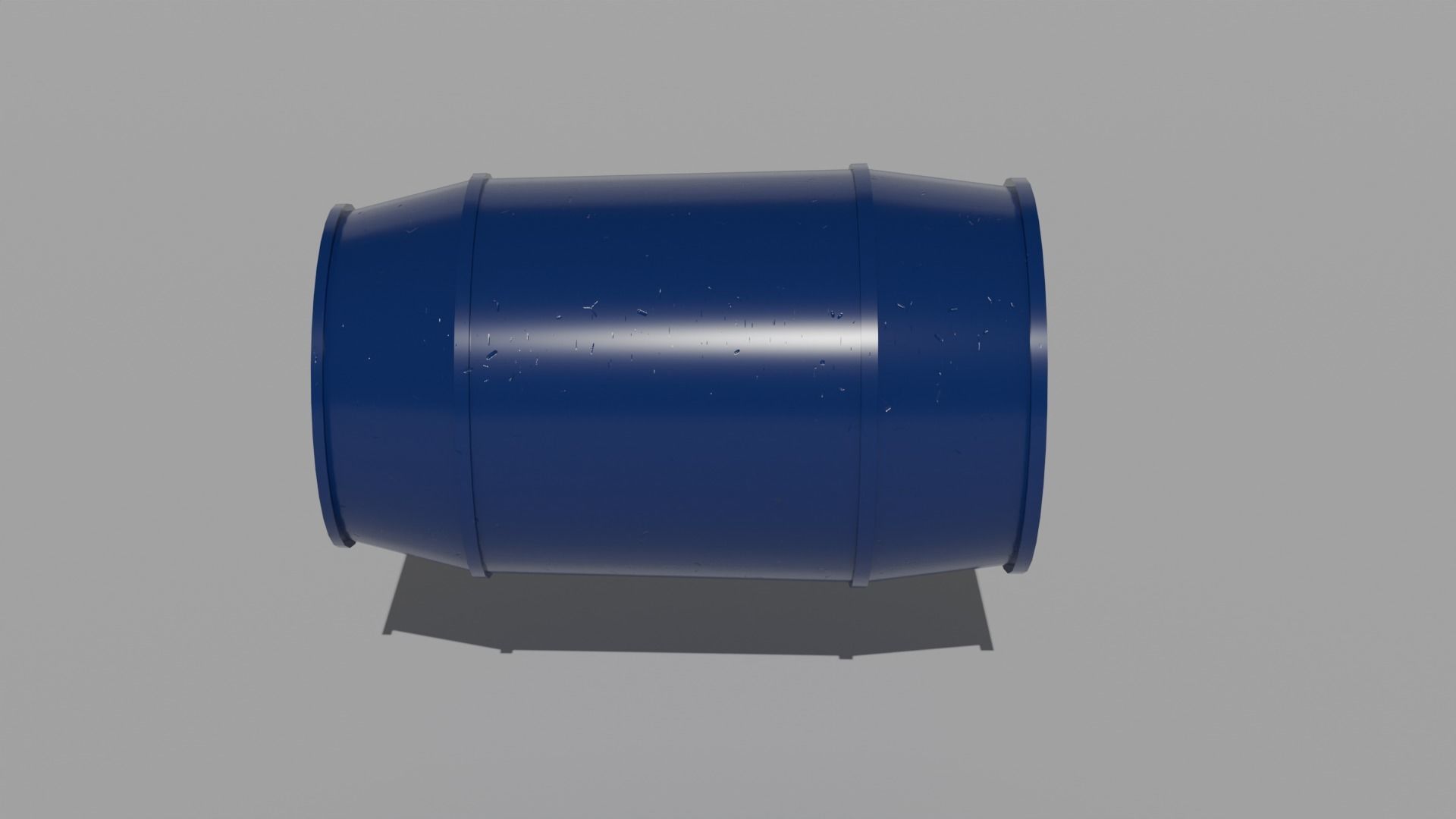 Plastic Barrel Low-poly 3D model_1