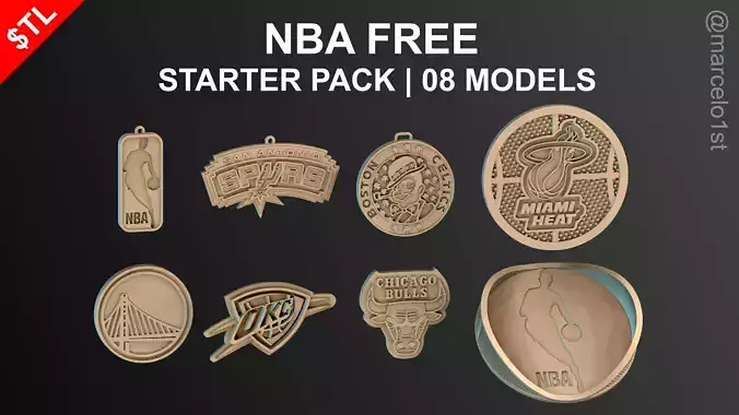 NBA Free Starter Pack - Taste the NBA Greatness Free 3D print model