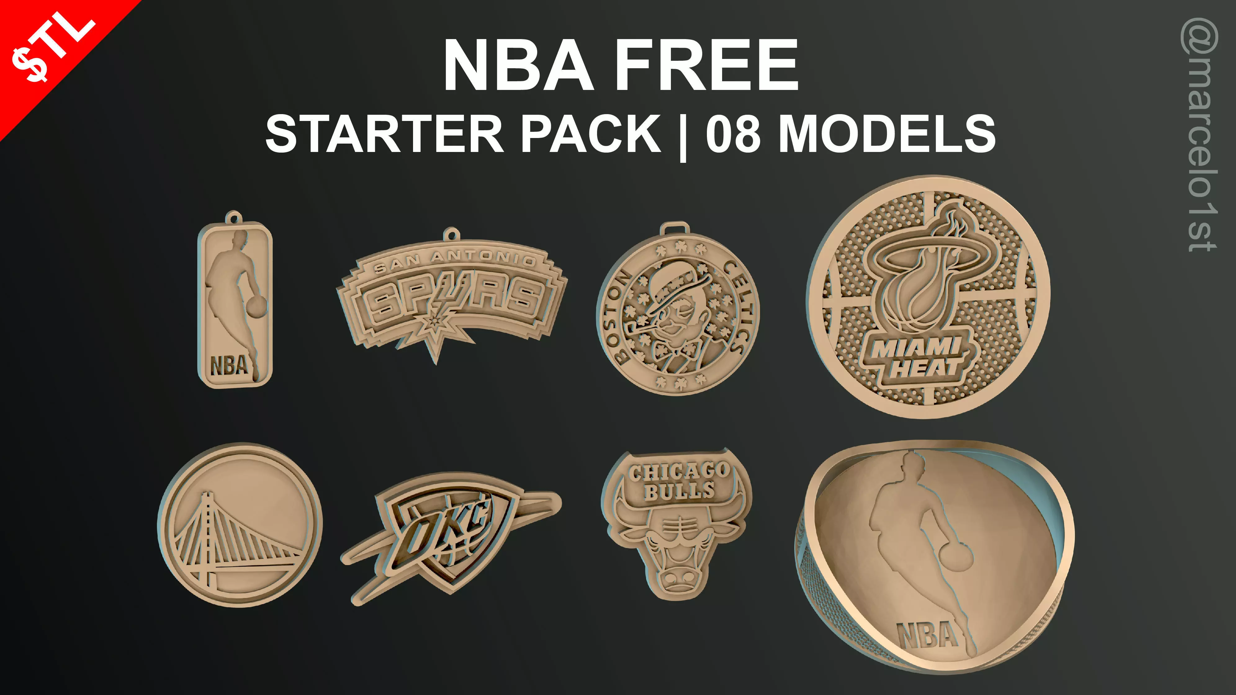 NBA Free Starter Pack - Taste the NBA Greatness Free 3D print model_0