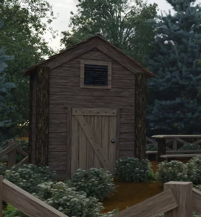 Old wooden Shed Free 3D model