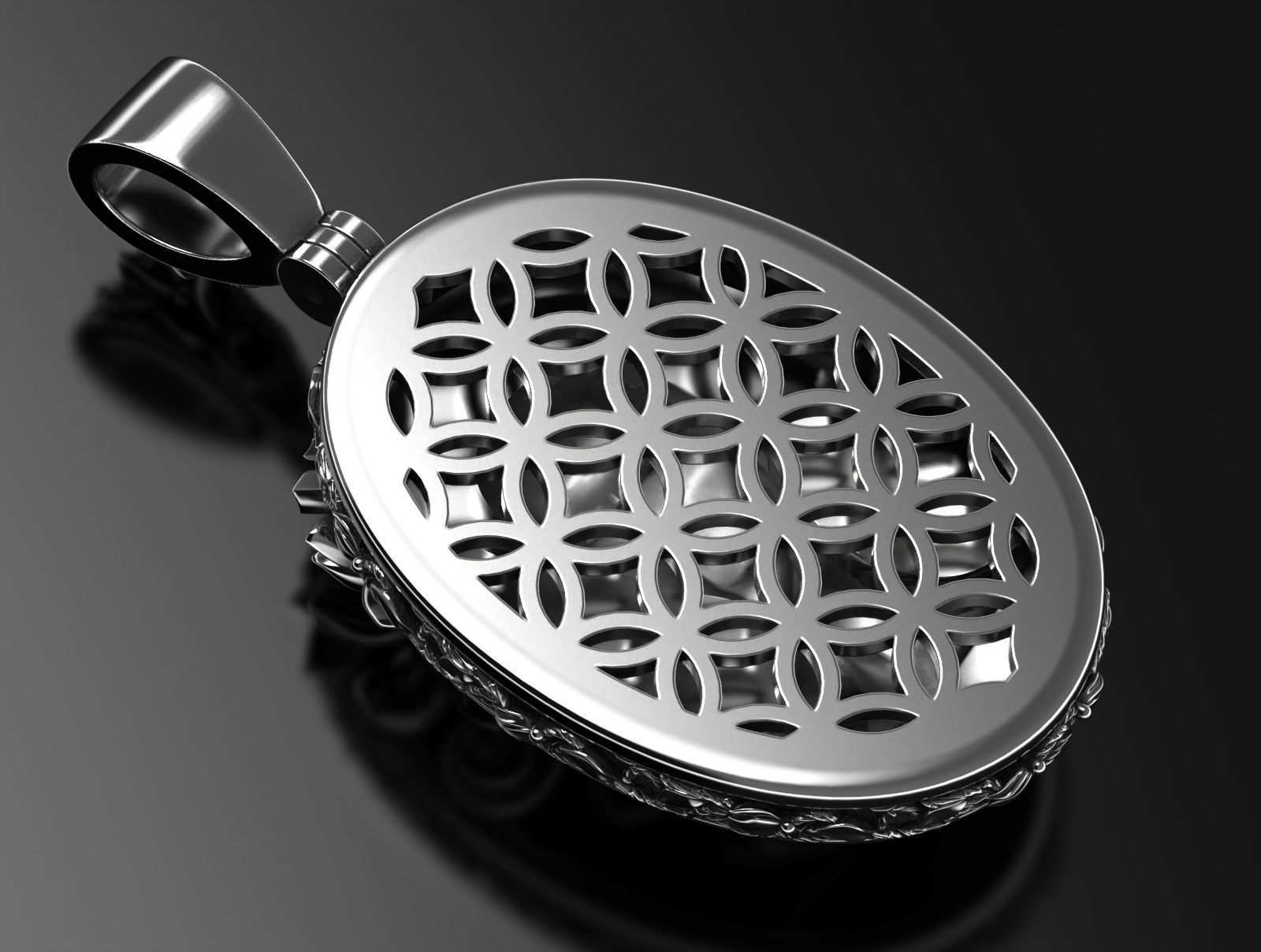 Flora pendant  3D print model_8