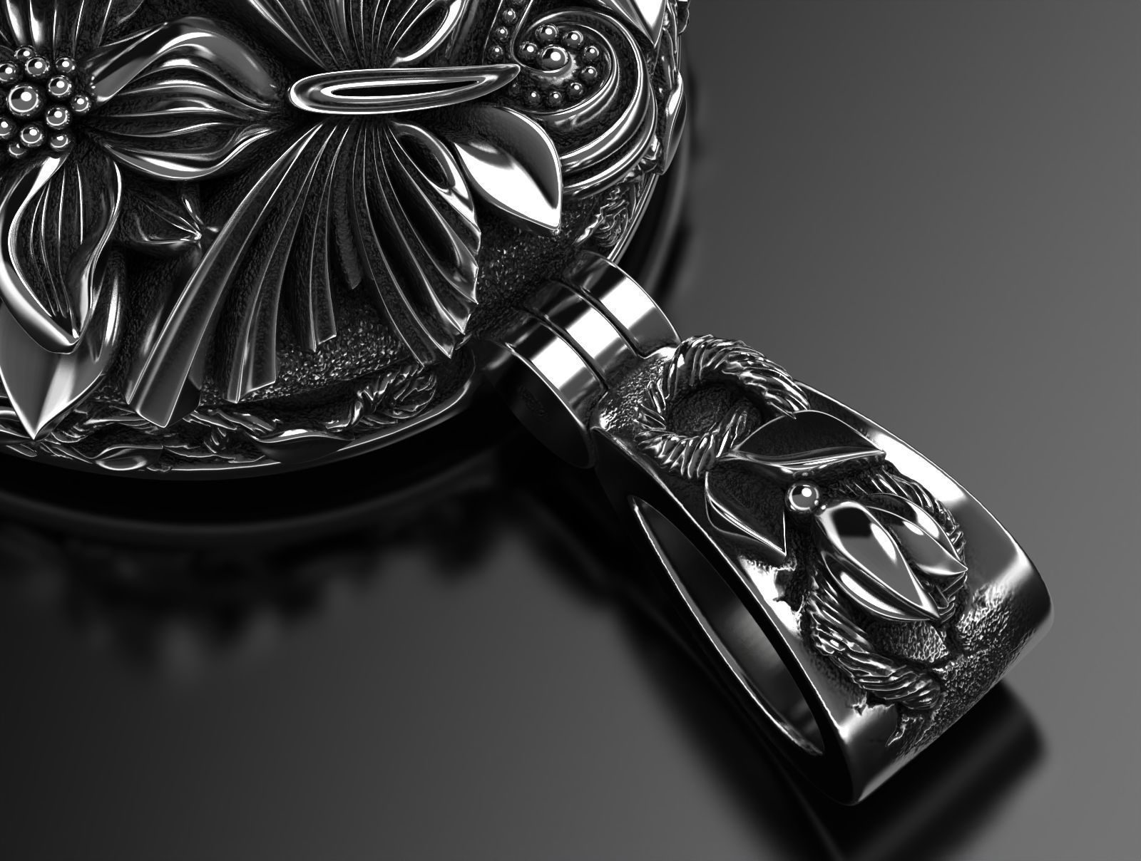 Flora pendant  3D print model_7