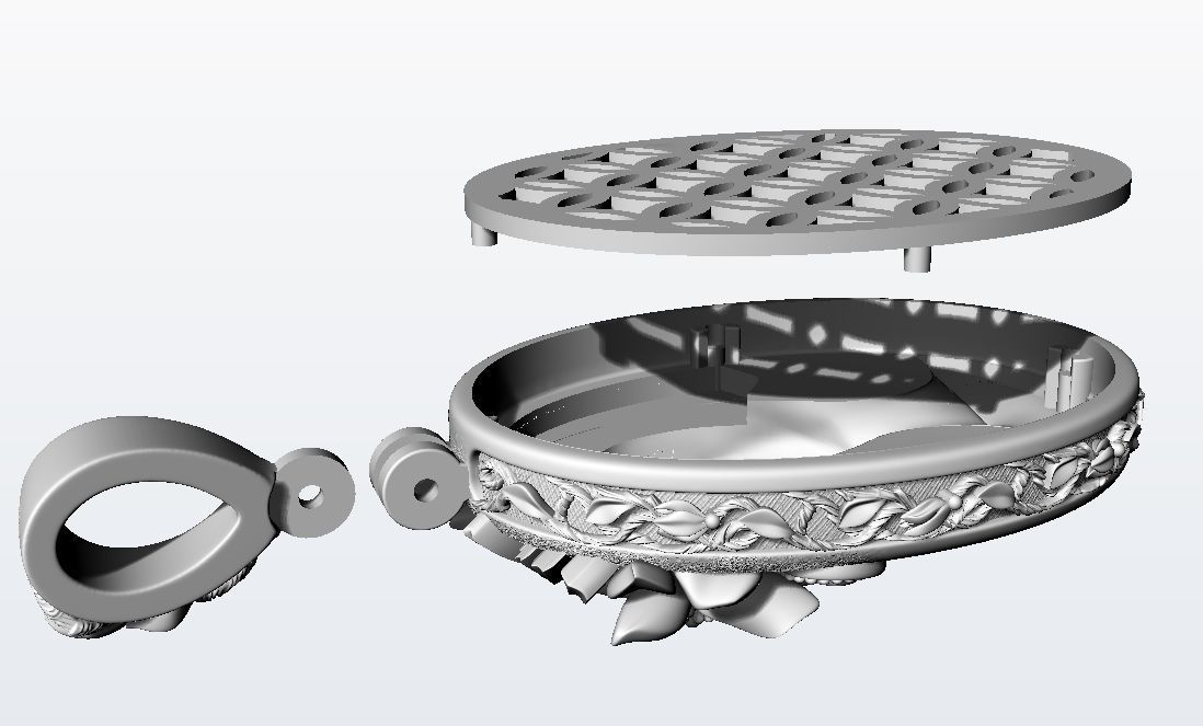 Flora pendant  3D print model_15