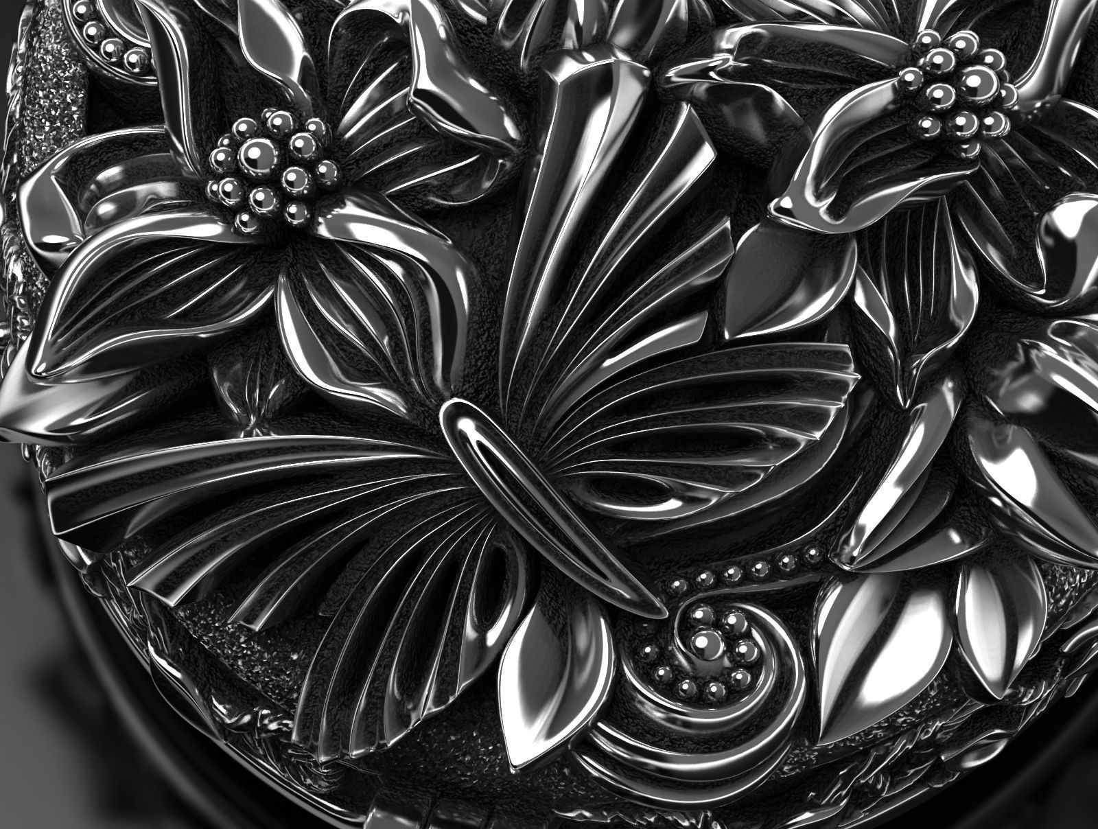 Flora pendant  3D print model_6