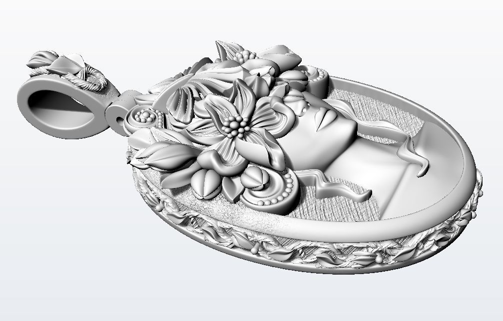 Flora pendant  3D print model_11