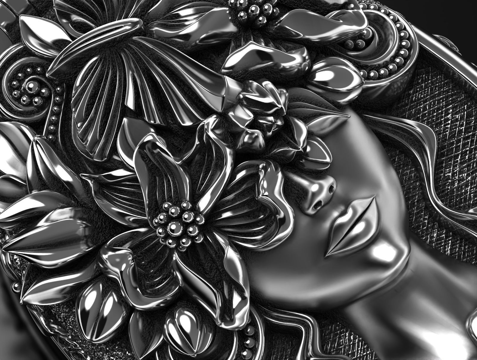 Flora pendant  3D print model_5