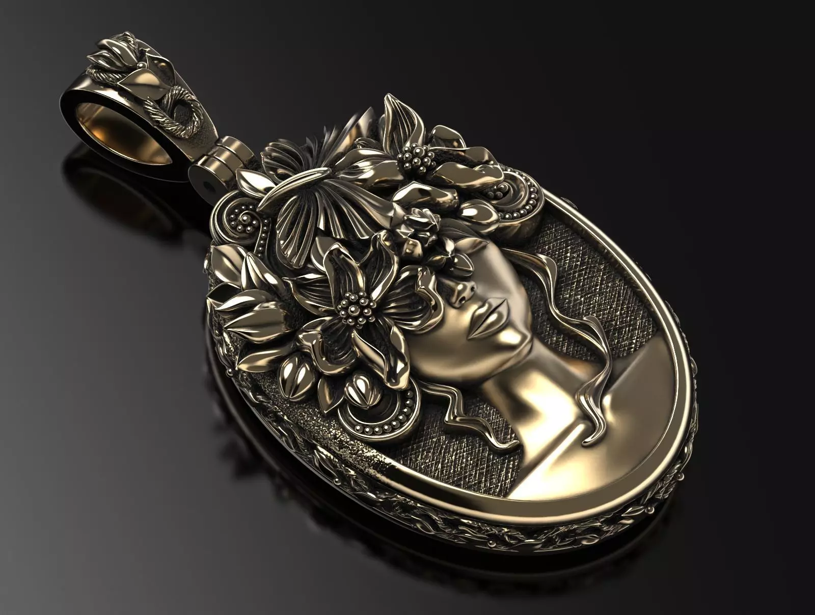 Flora pendant  3D print model_0