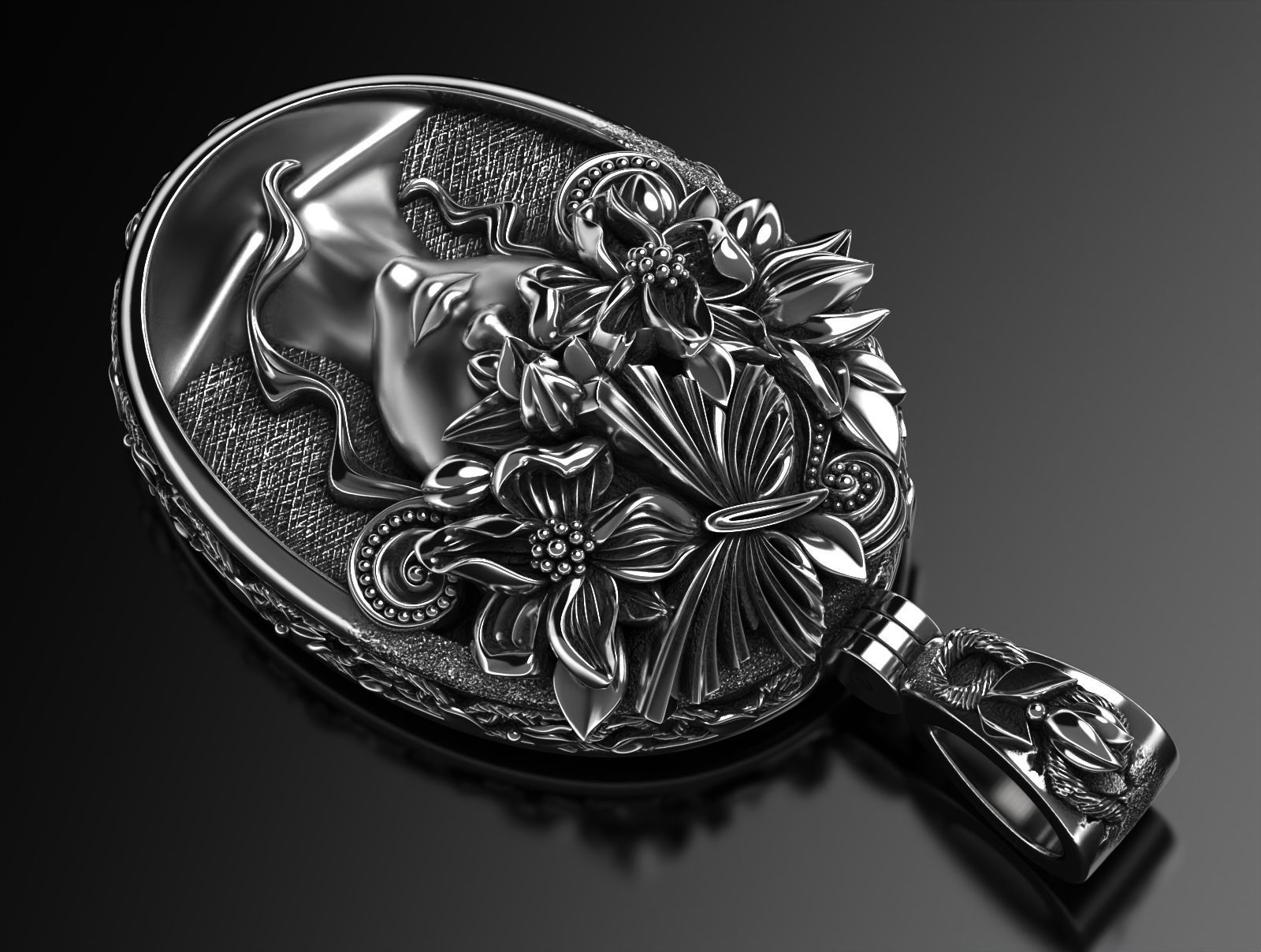 Flora pendant  3D print model_2