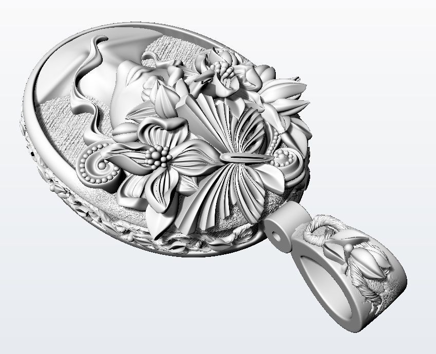 Flora pendant  3D print model_13