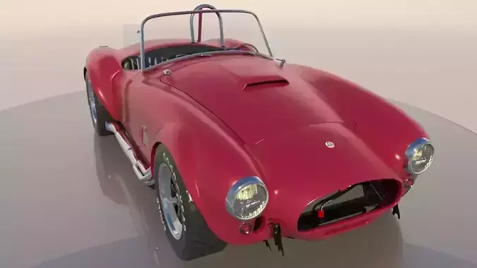 AC Cobra car M II 1963 Low Poly 