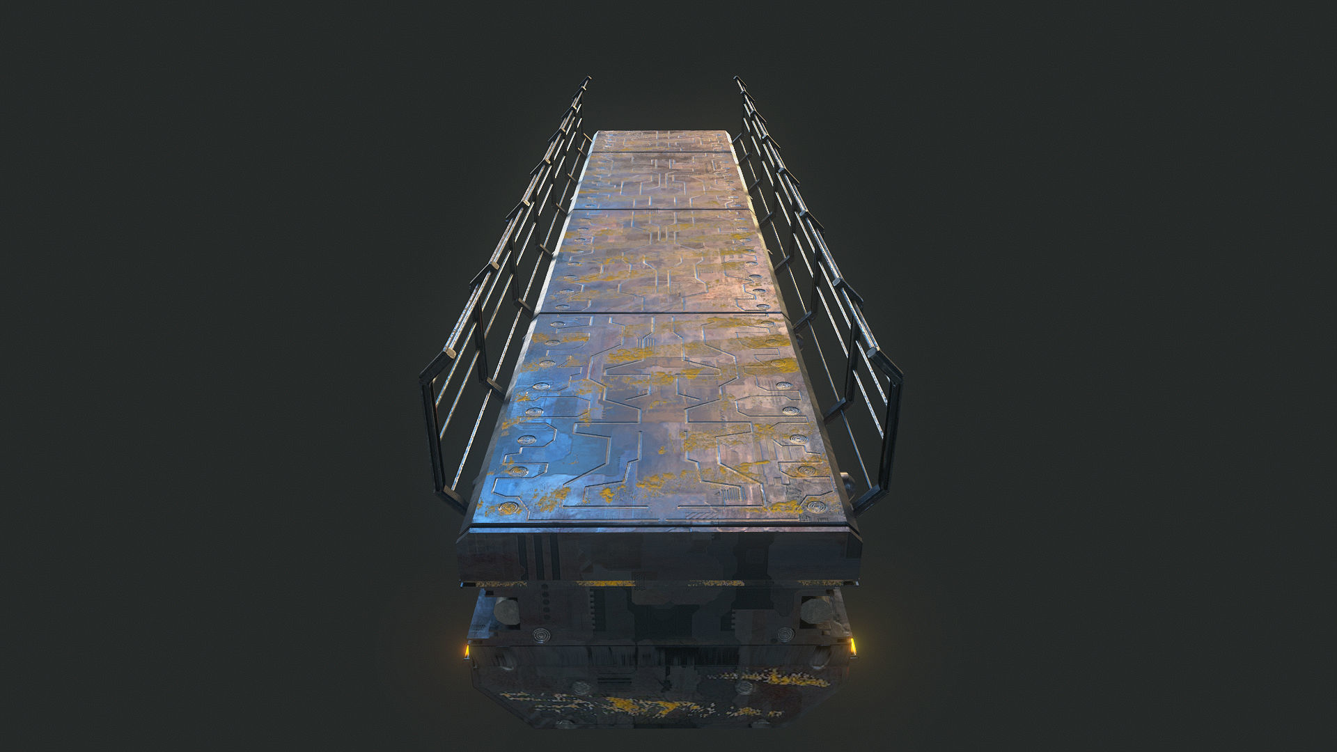 MODULAR SCIFI BRIDGE Low-poly 3D model_5