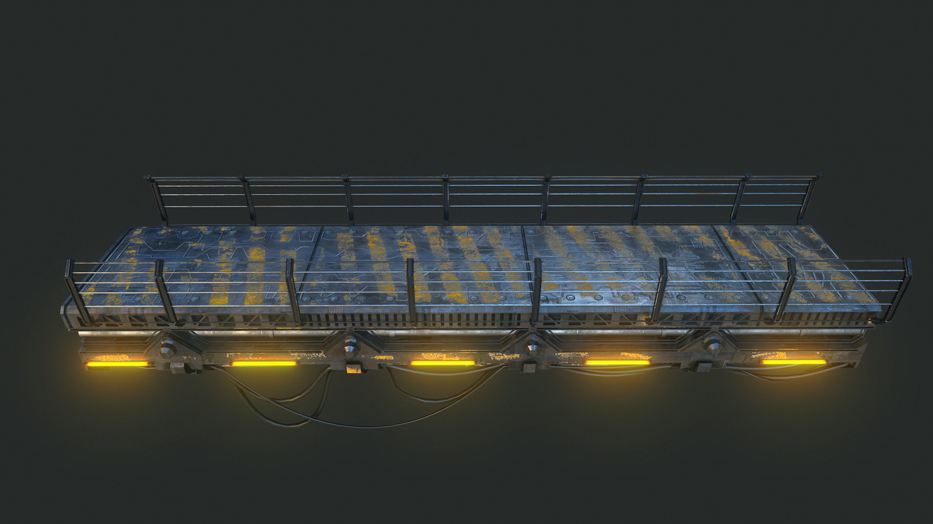 MODULAR SCIFI BRIDGE Low-poly 3D model_3