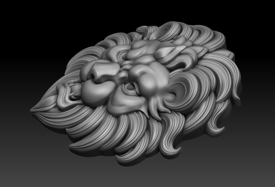 Lion head 3 3D print model_12