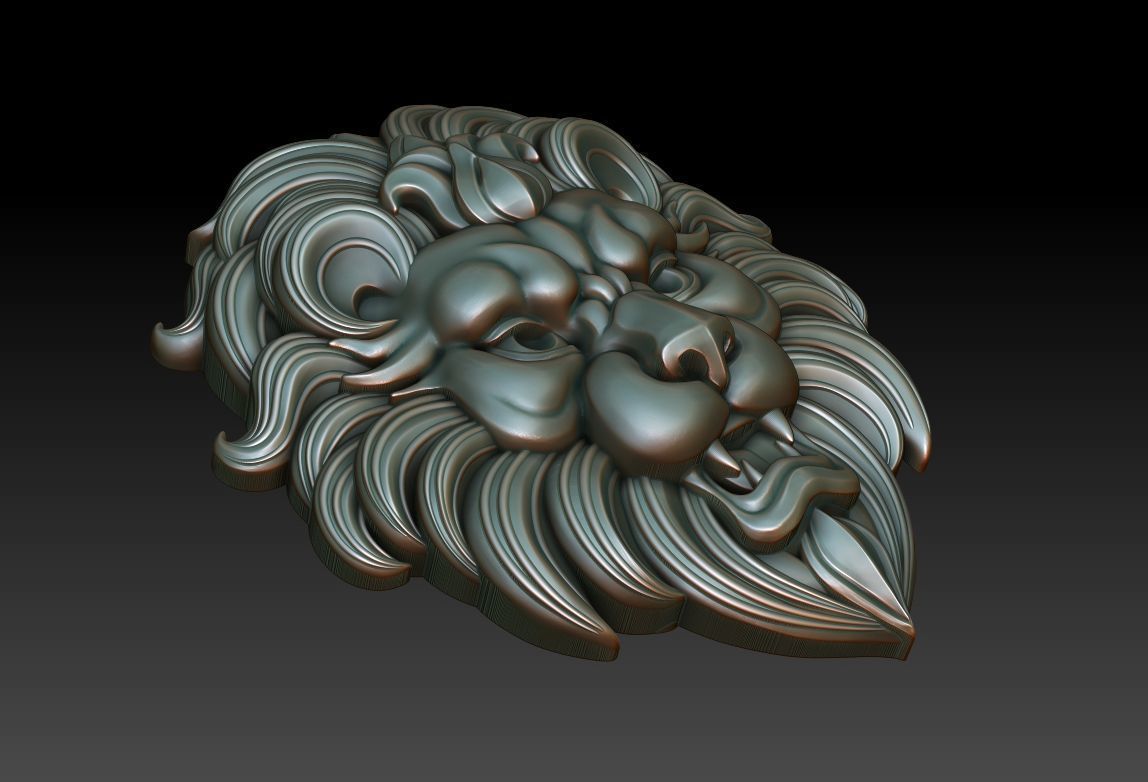 Lion head 3 3D print model_1