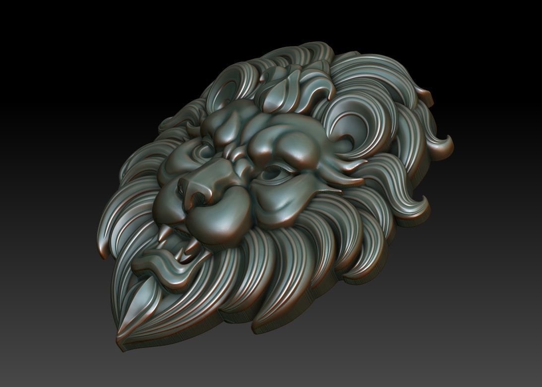 Lion head 3 3D print model_2