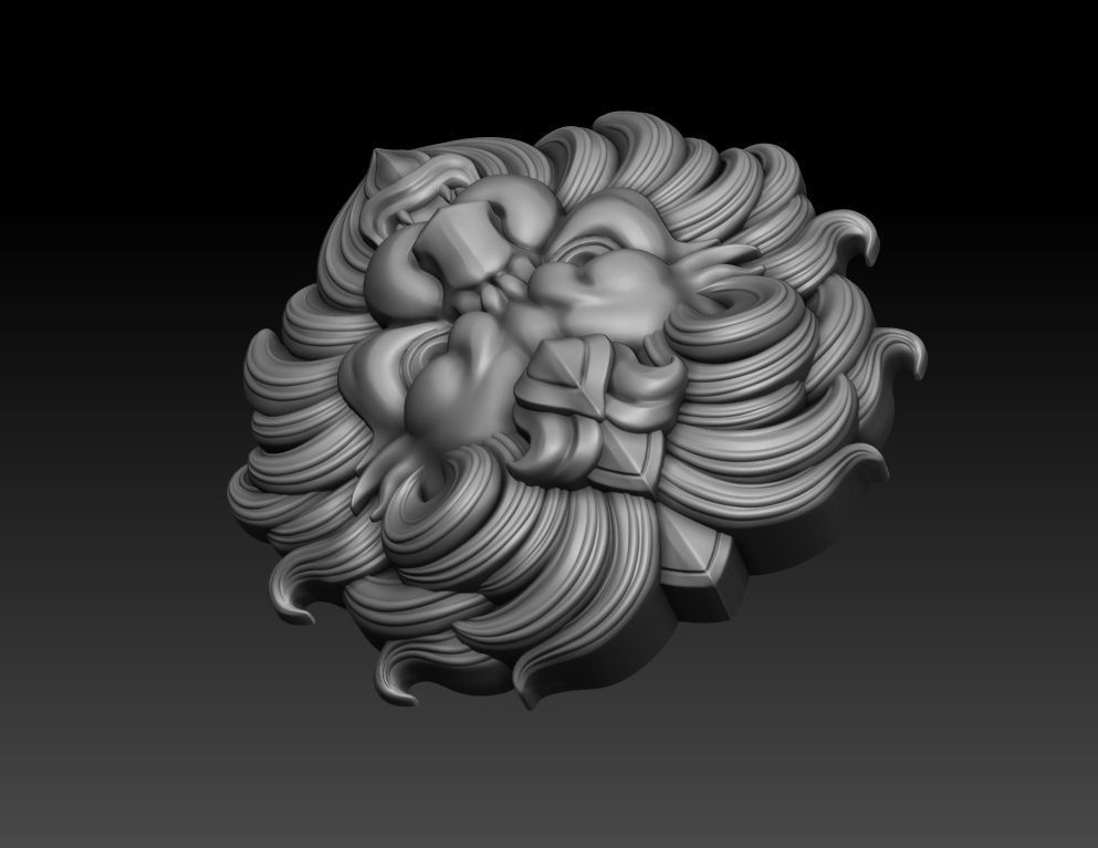 Lion head 3 3D print model_13