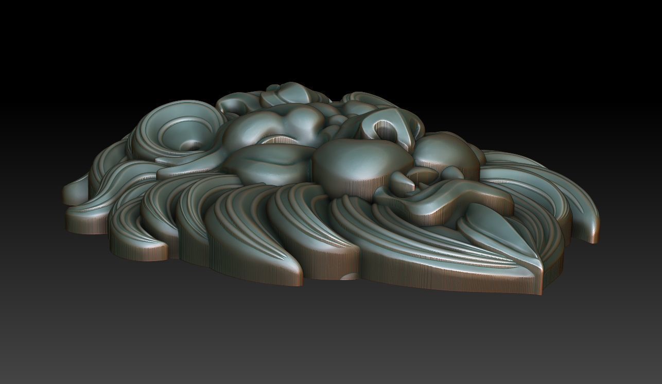 Lion head 3 3D print model_5