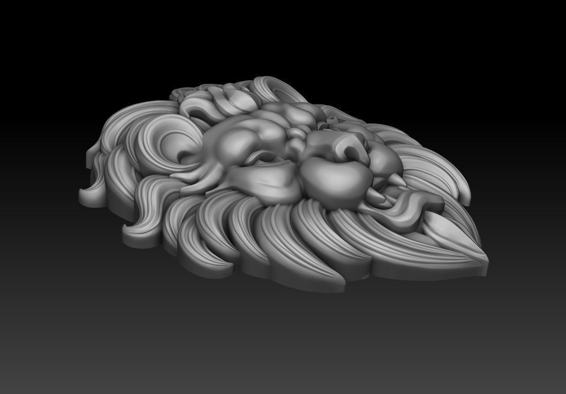 Lion head 3 3D print model_10