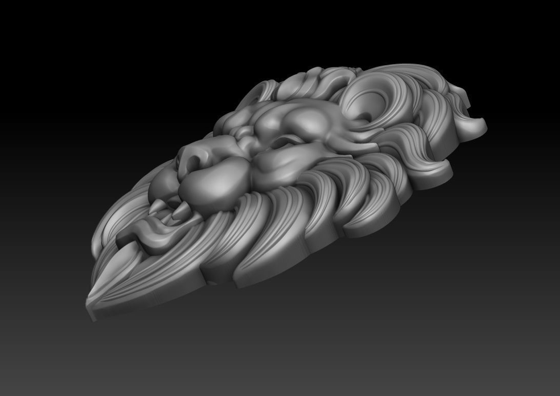 Lion head 3 3D print model_11