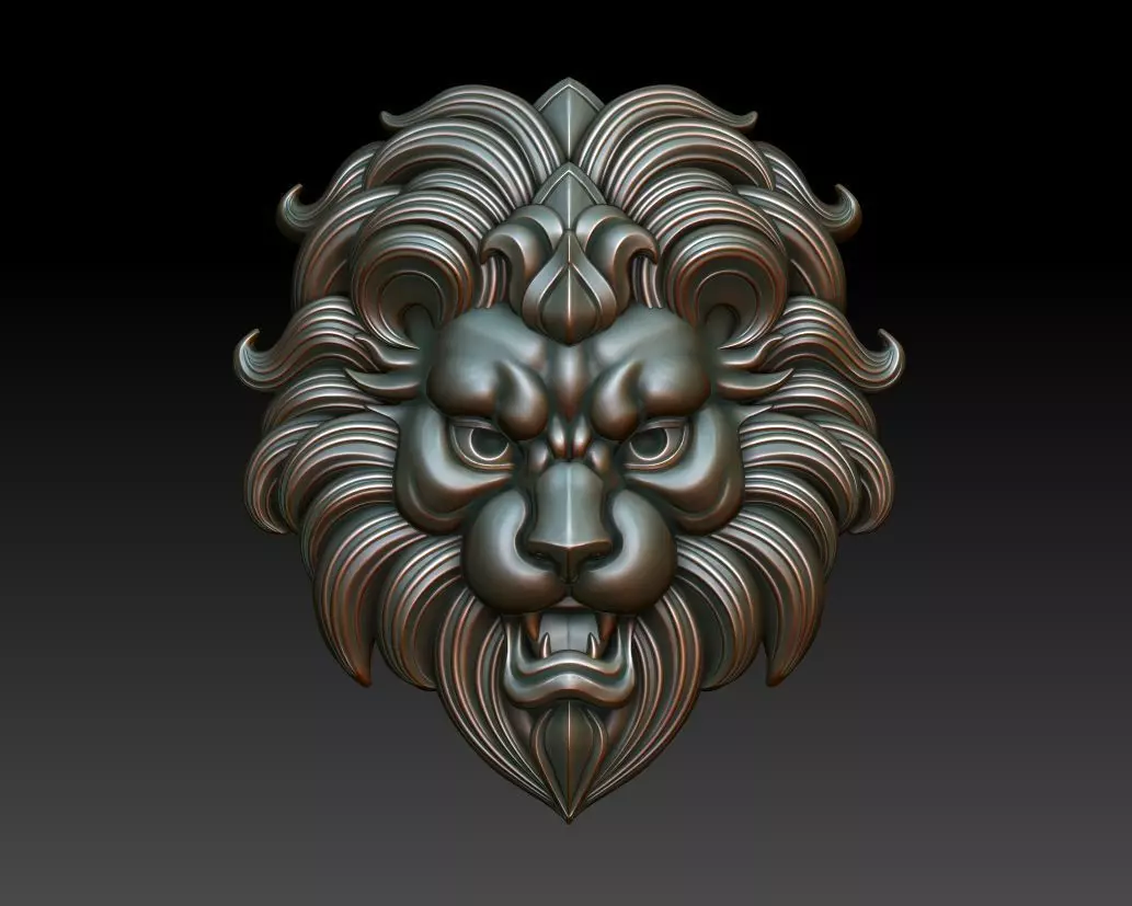 Lion head 3 3D print model_0