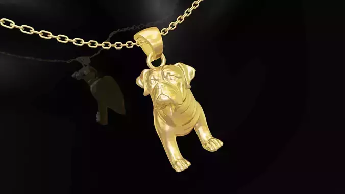 Dog gold pendant jewelry