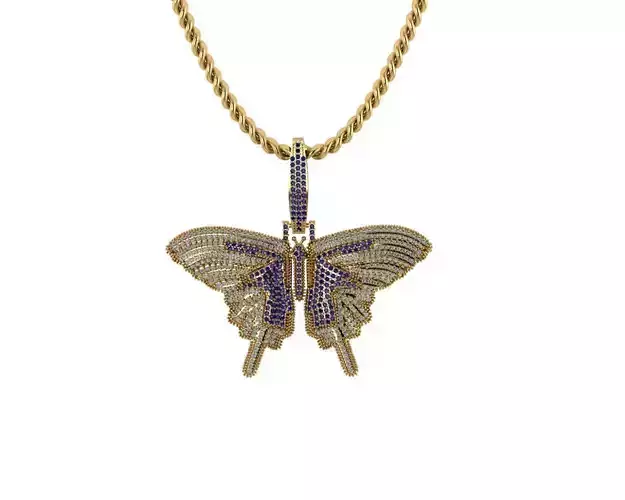 Butterfly Diamond Pendants