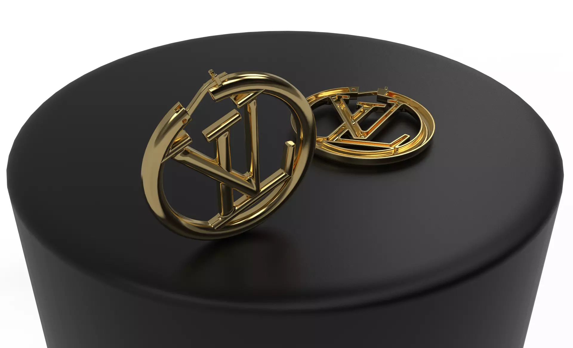 Louis Vuitton Earring 3D print model_0