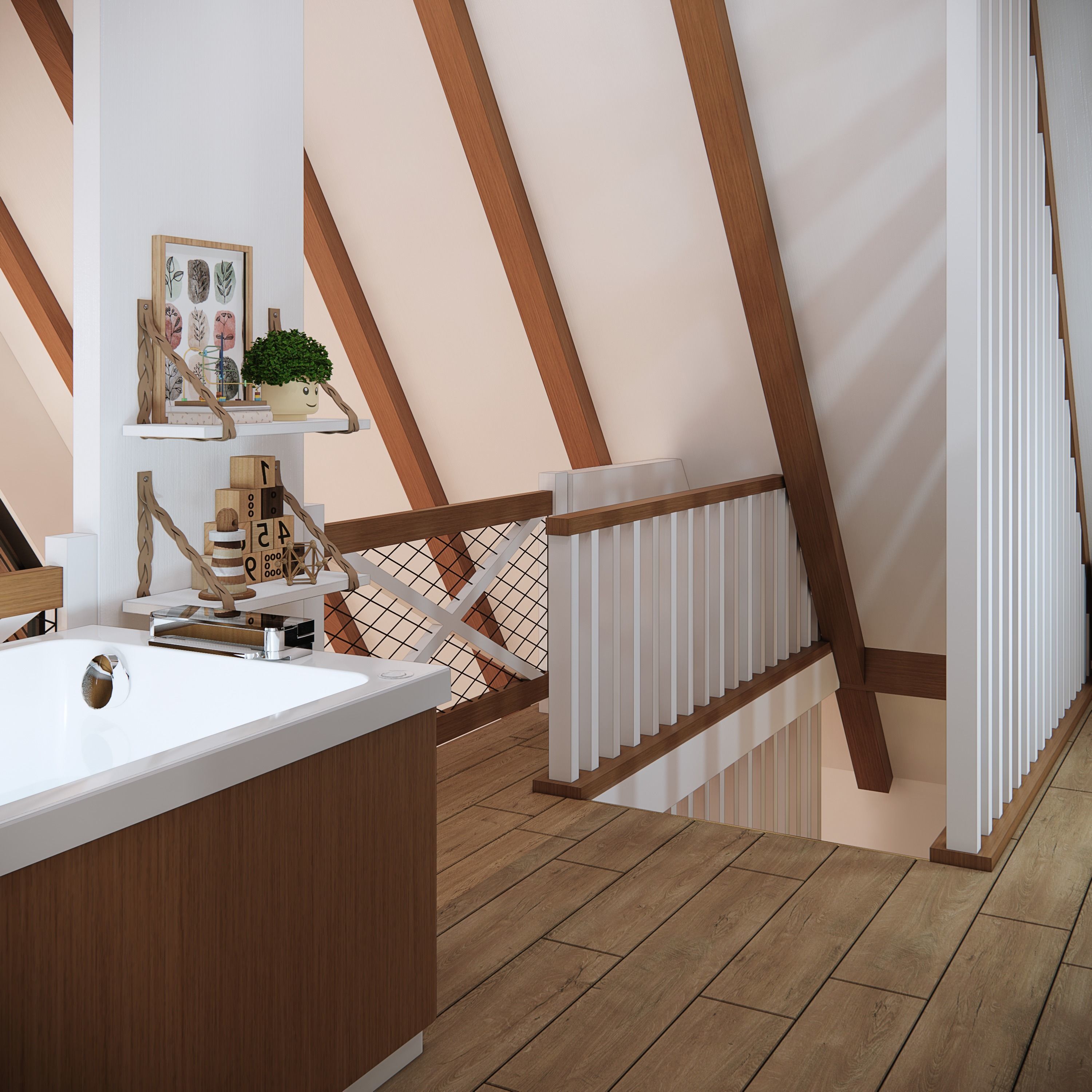 sketchup enscape render scene  Low-poly 3D model_31