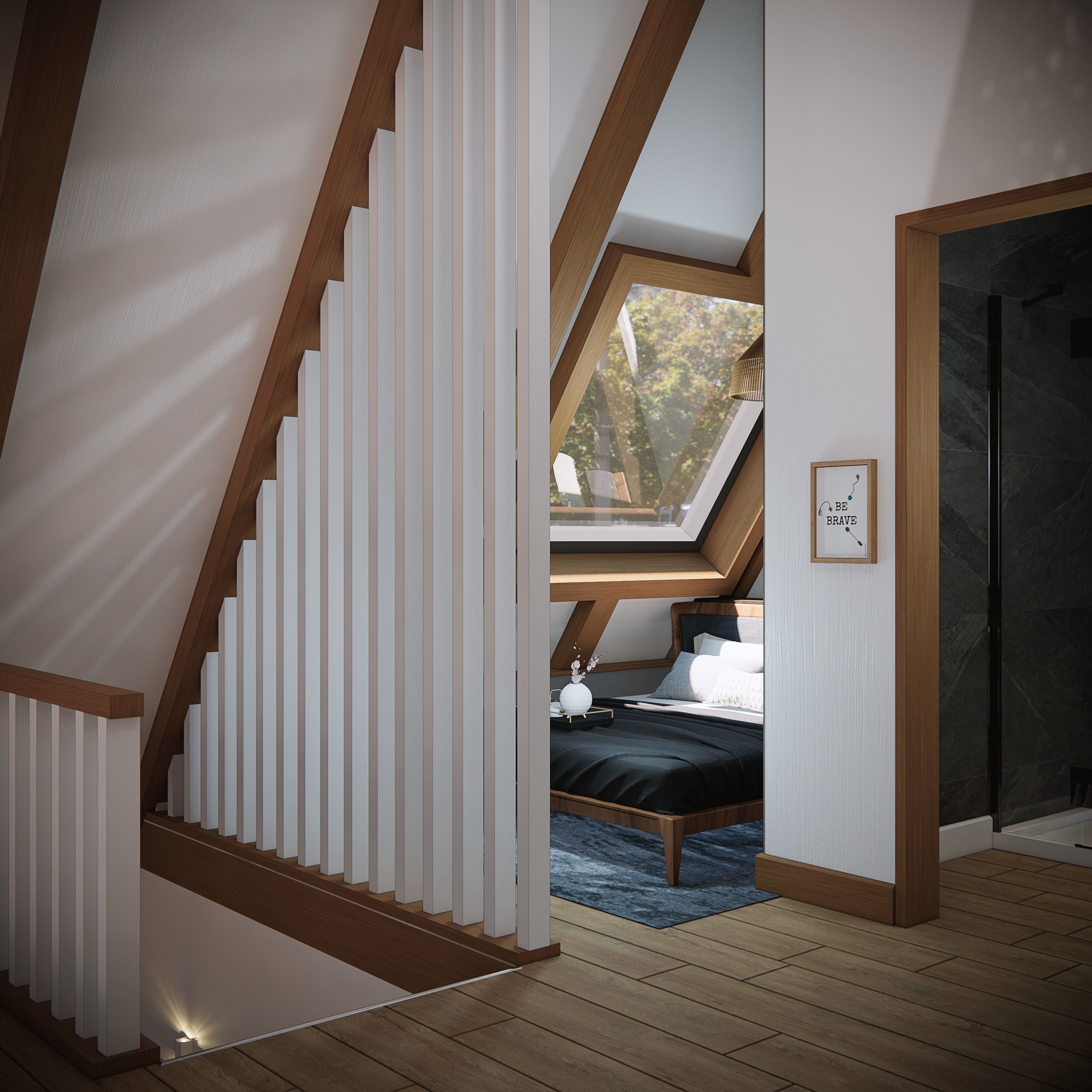 sketchup enscape render scene  Low-poly 3D model_3