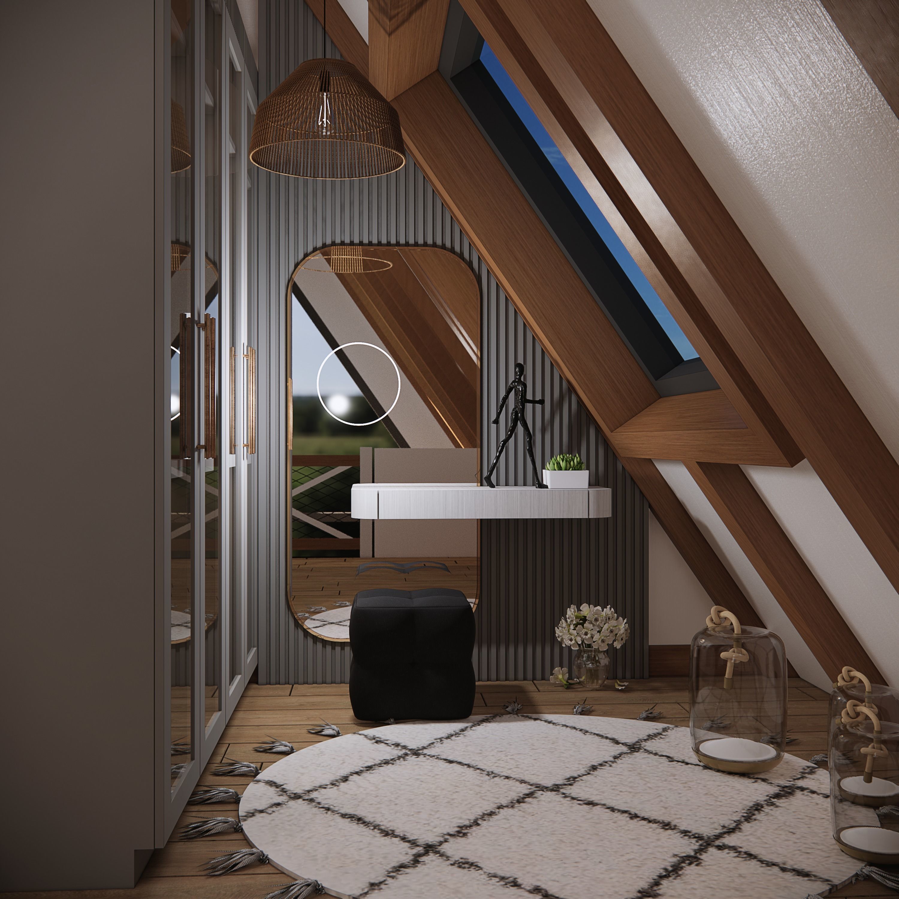 sketchup enscape render scene  Low-poly 3D model_23