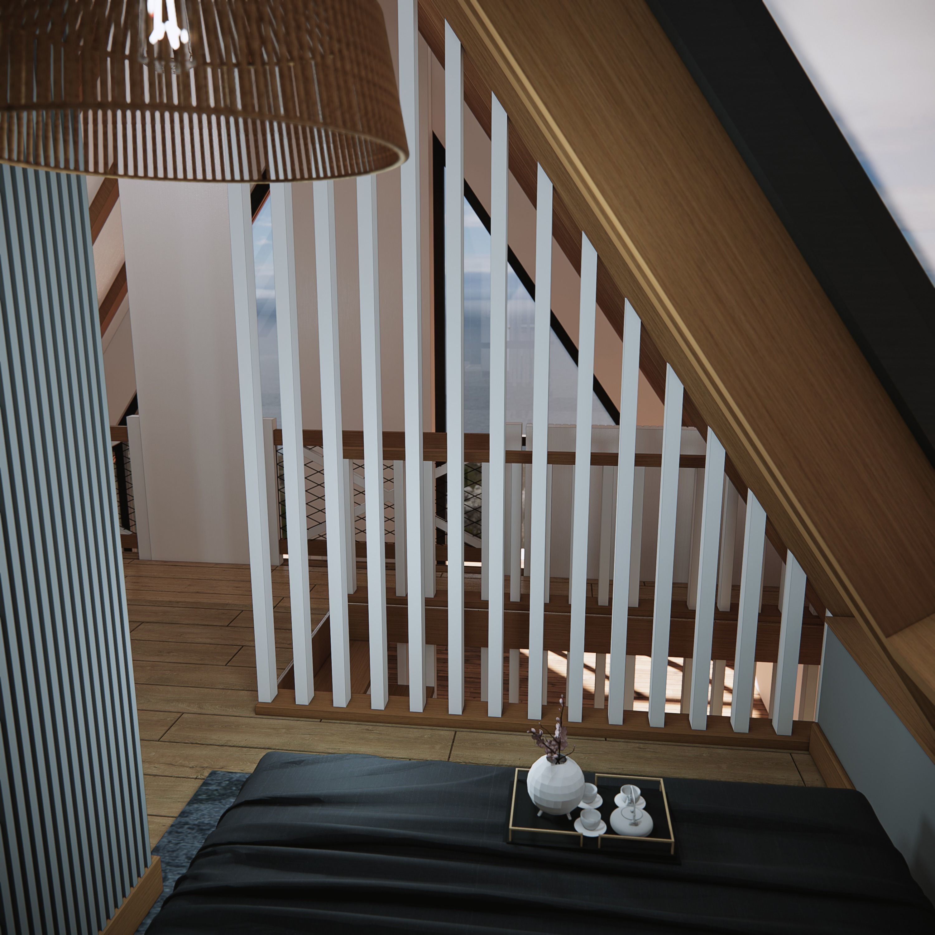 sketchup enscape render scene  Low-poly 3D model_1