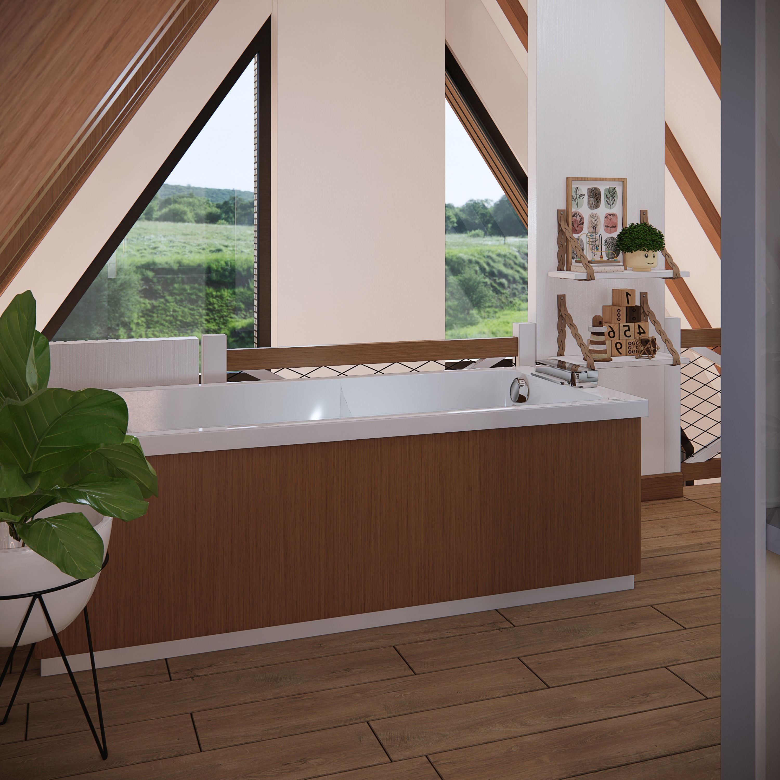 sketchup enscape render scene  Low-poly 3D model_35