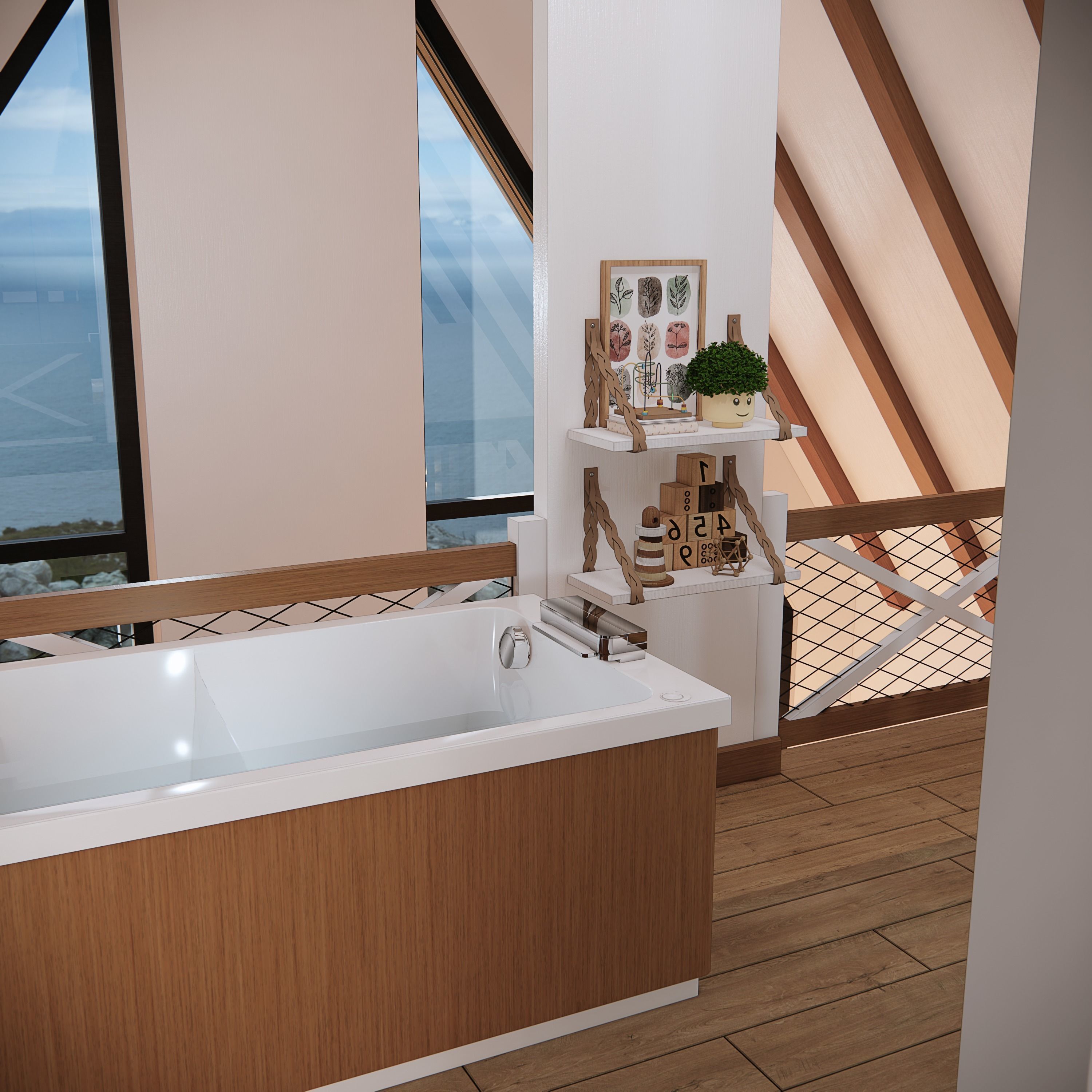 sketchup enscape render scene  Low-poly 3D model_29