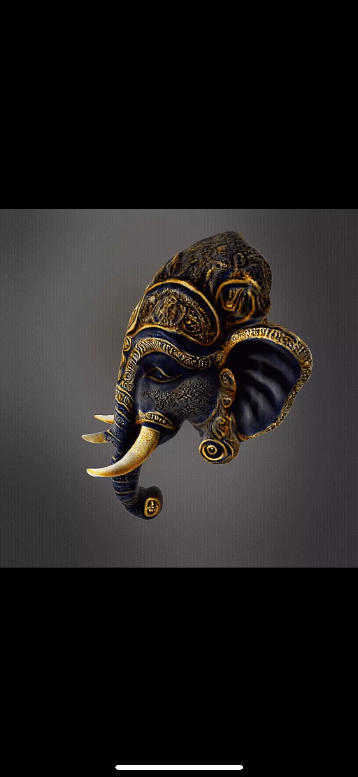 Elephant face decor 3D print model