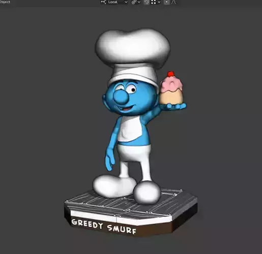 Greedy Smurf 3D print model